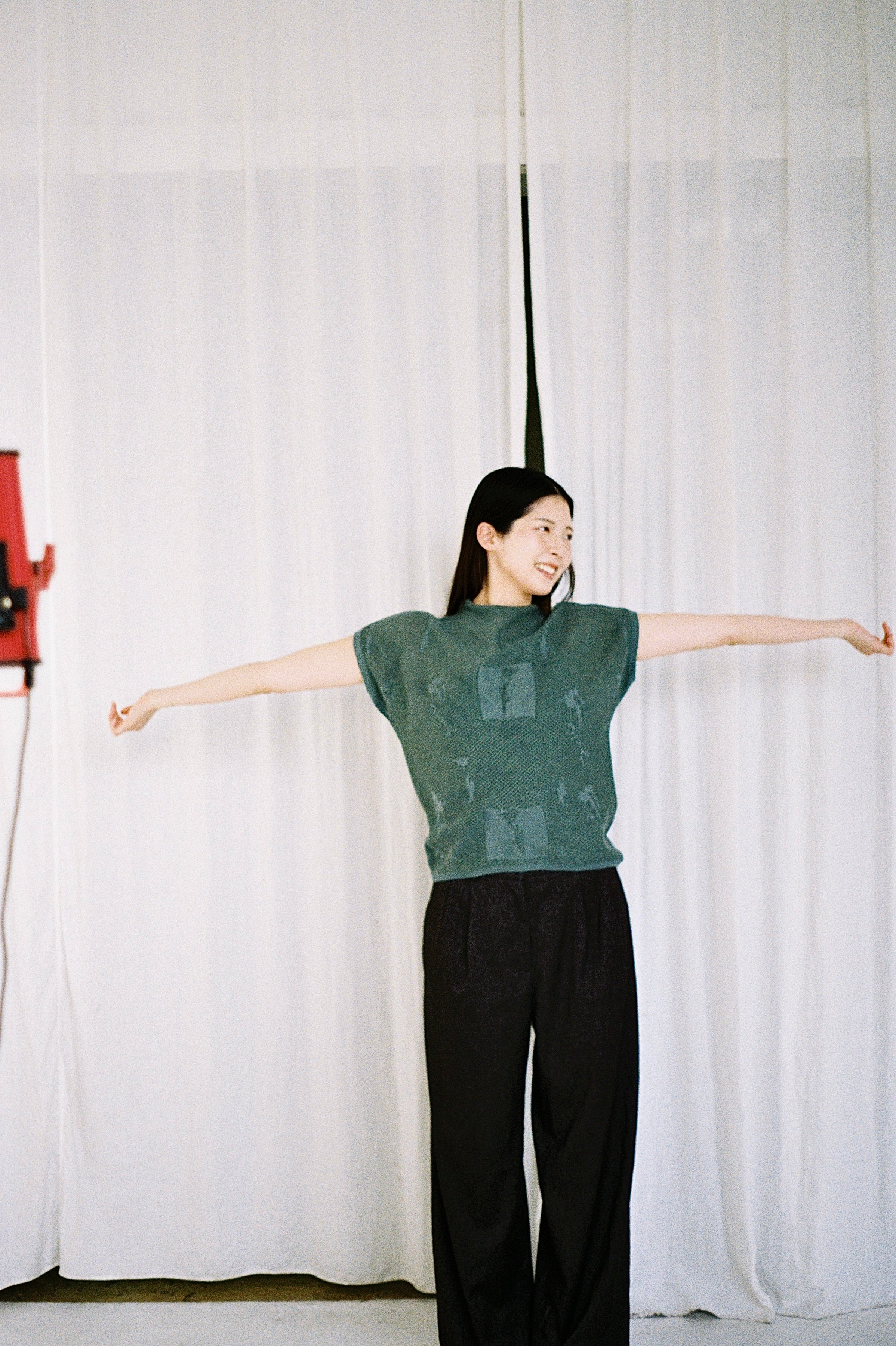 Fauna knit top in green