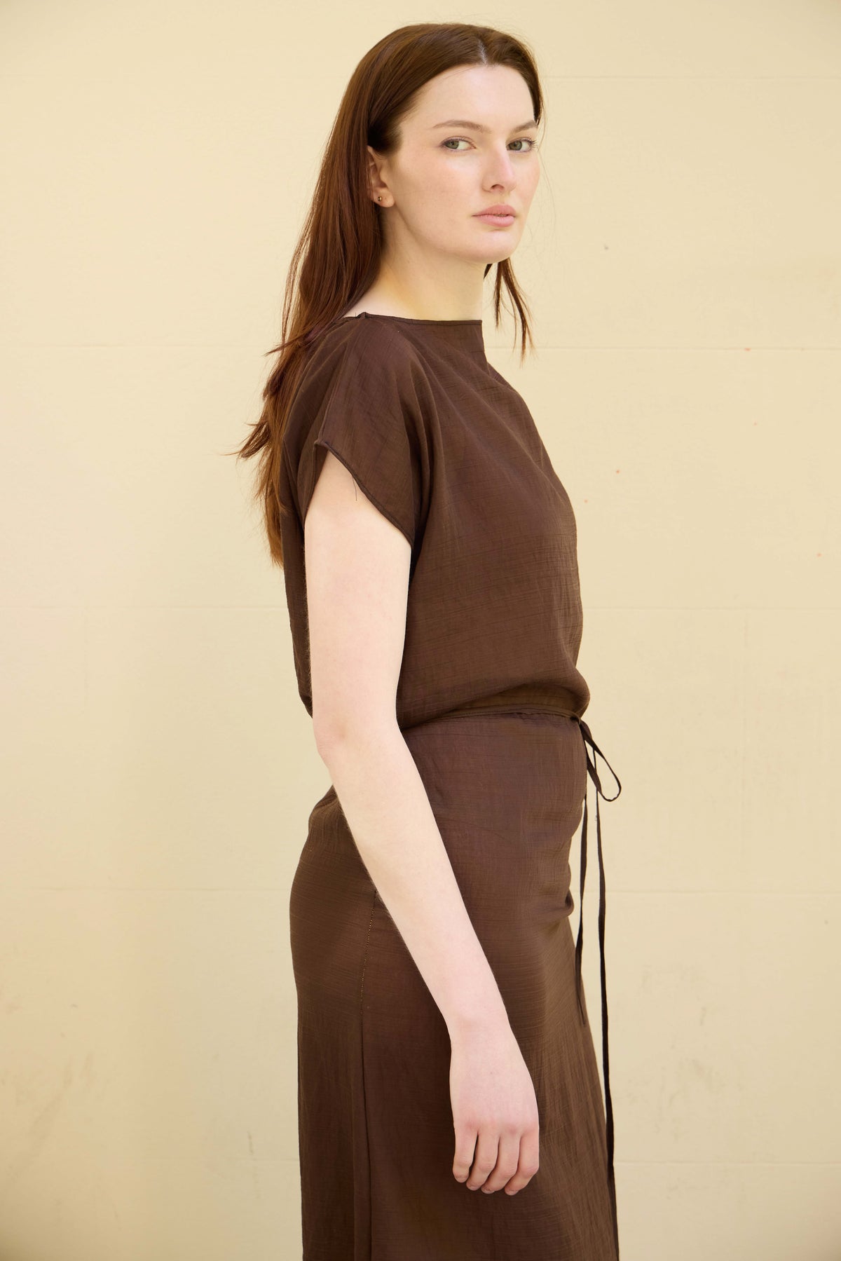 Rema dress in Brown Cotton