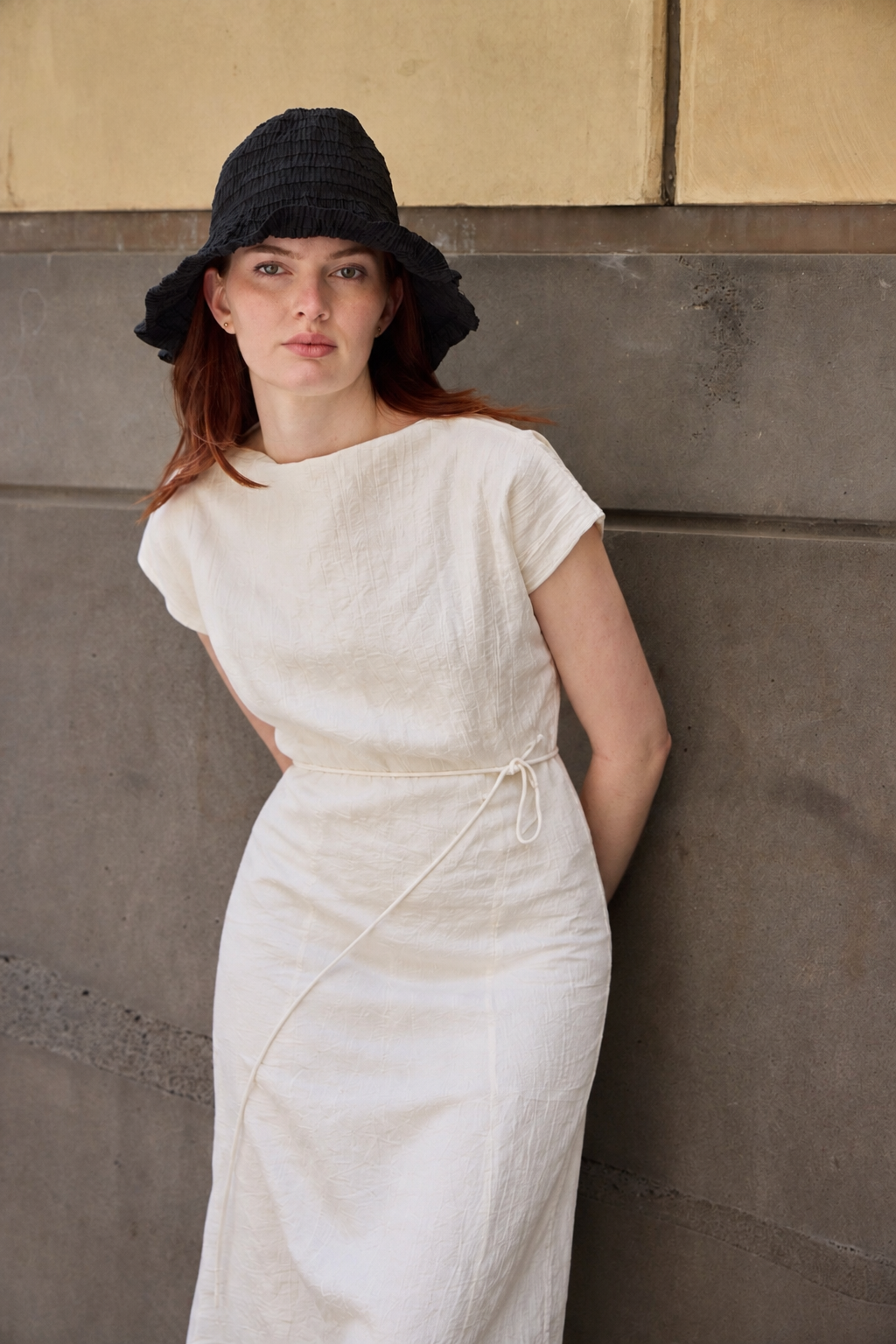 Rema dress in crushed cotton