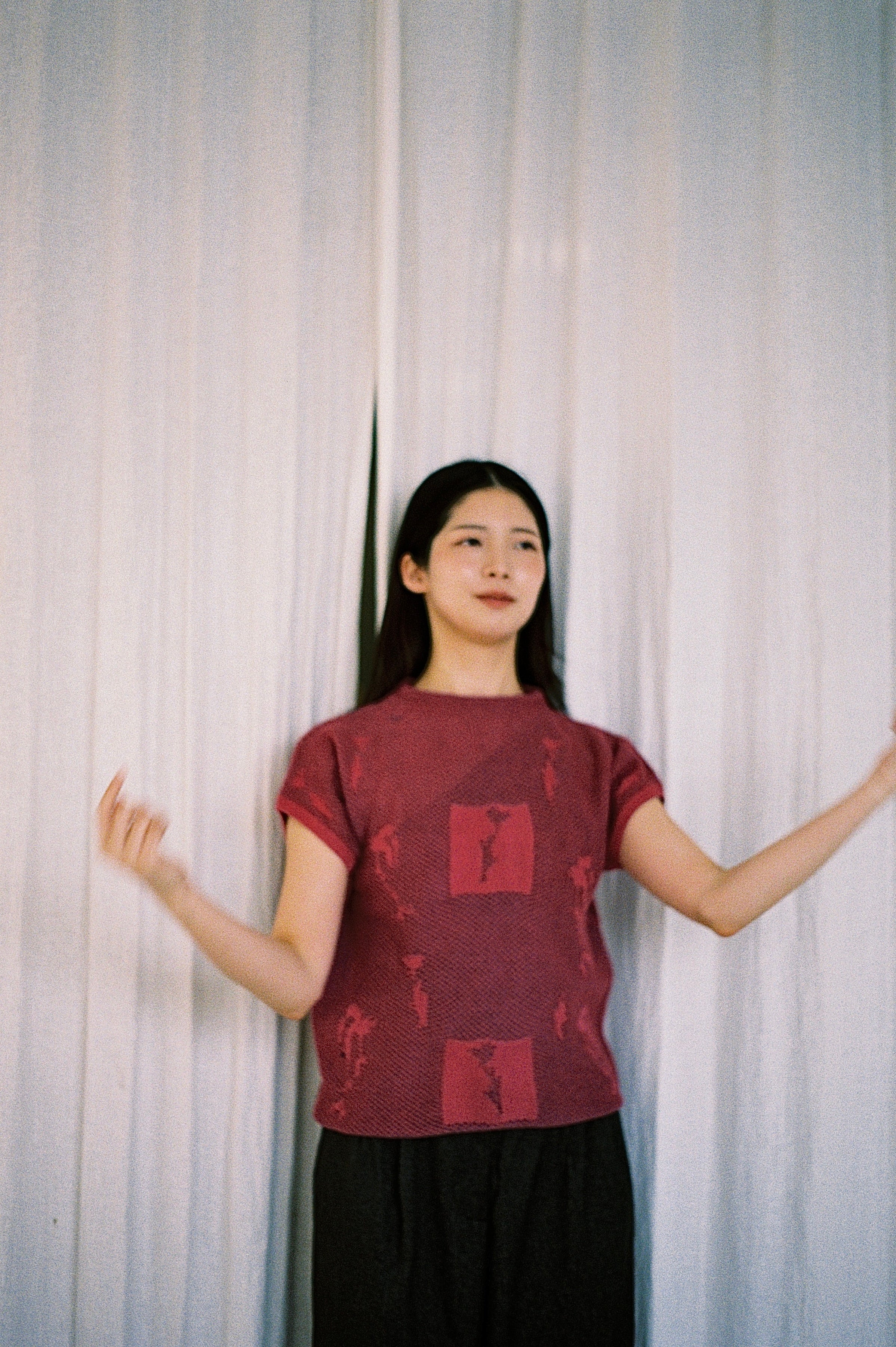 Fauna knit top in rose