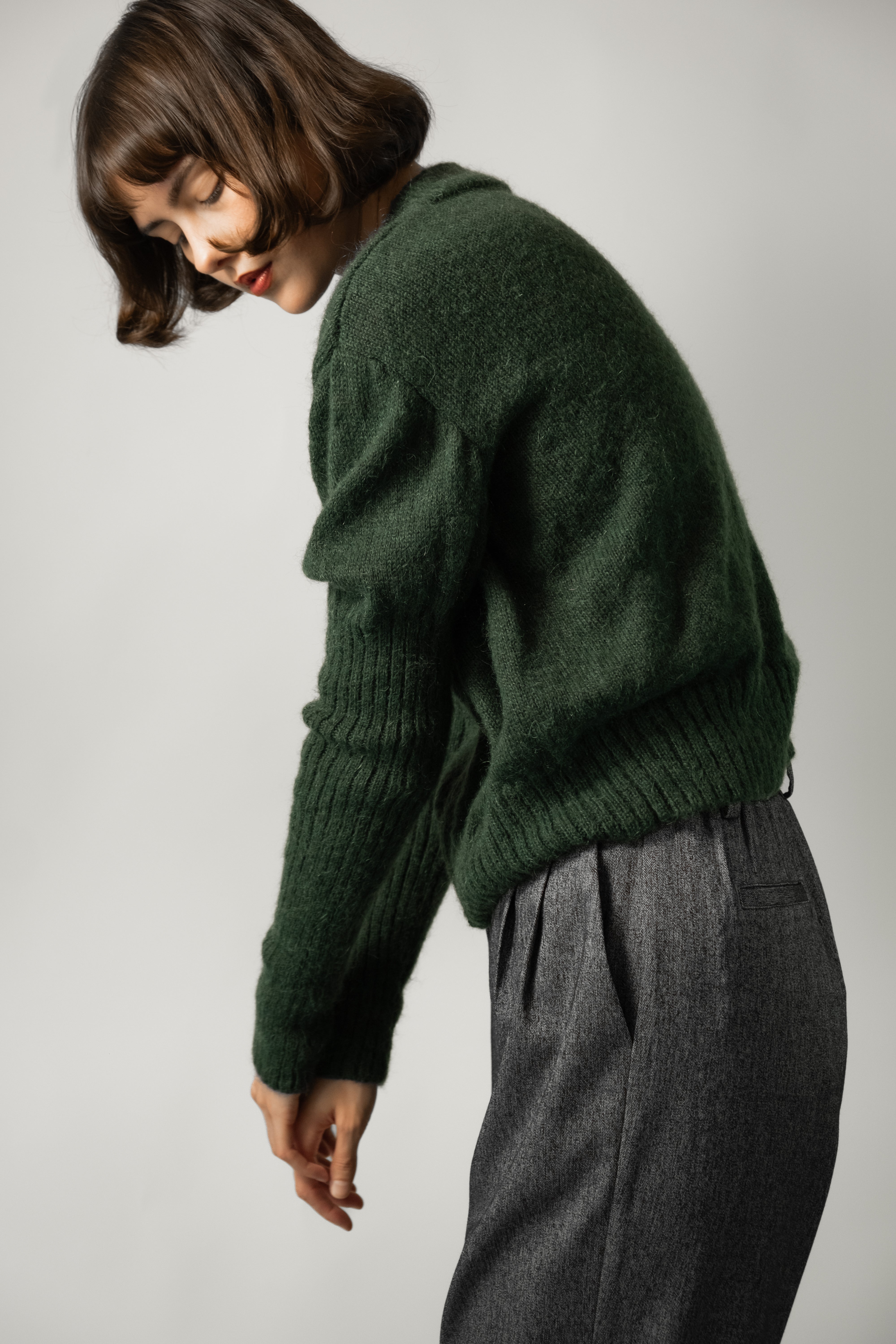 Mila cardigan in Forest Green