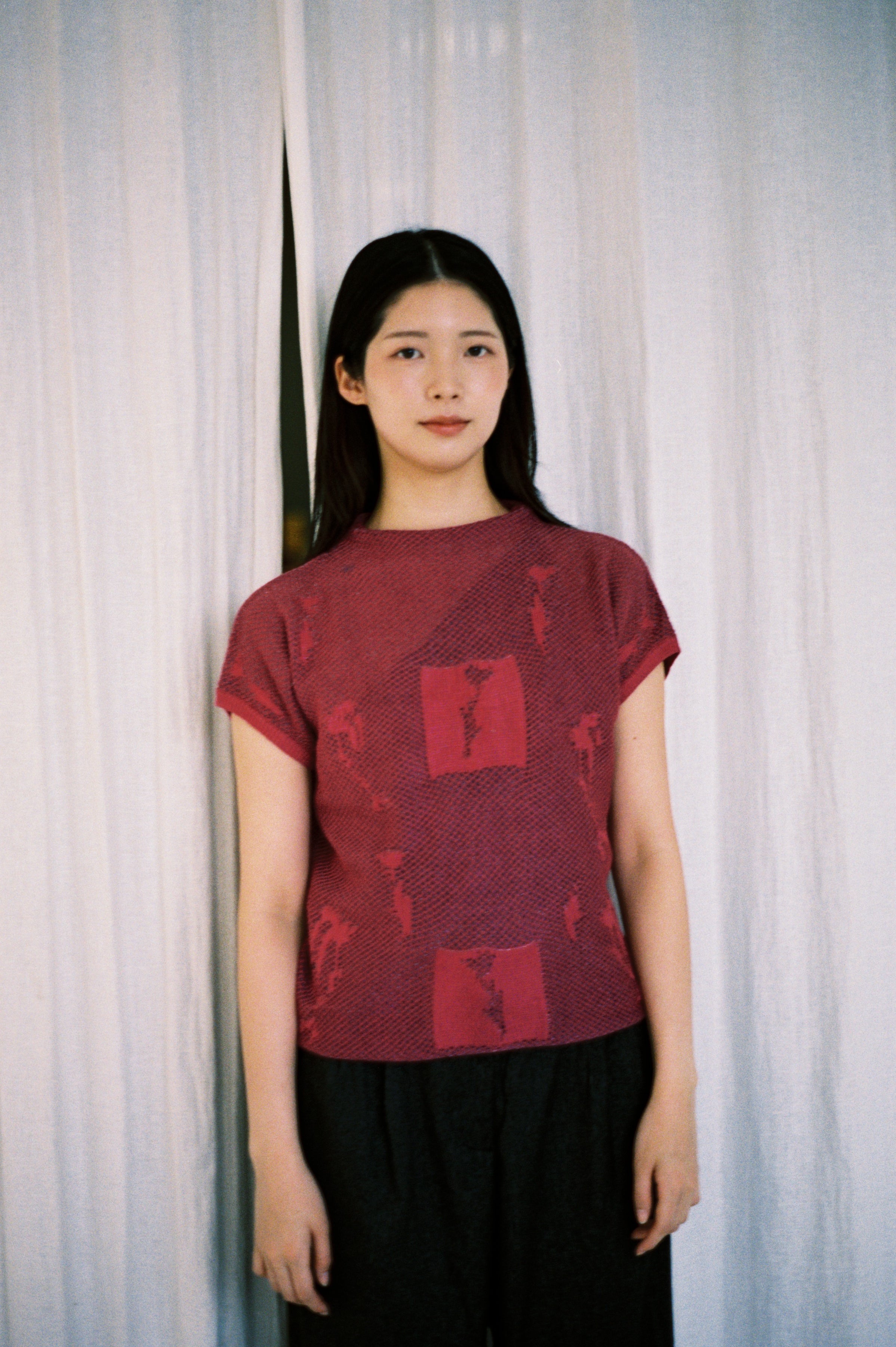 Fauna knit top in rose