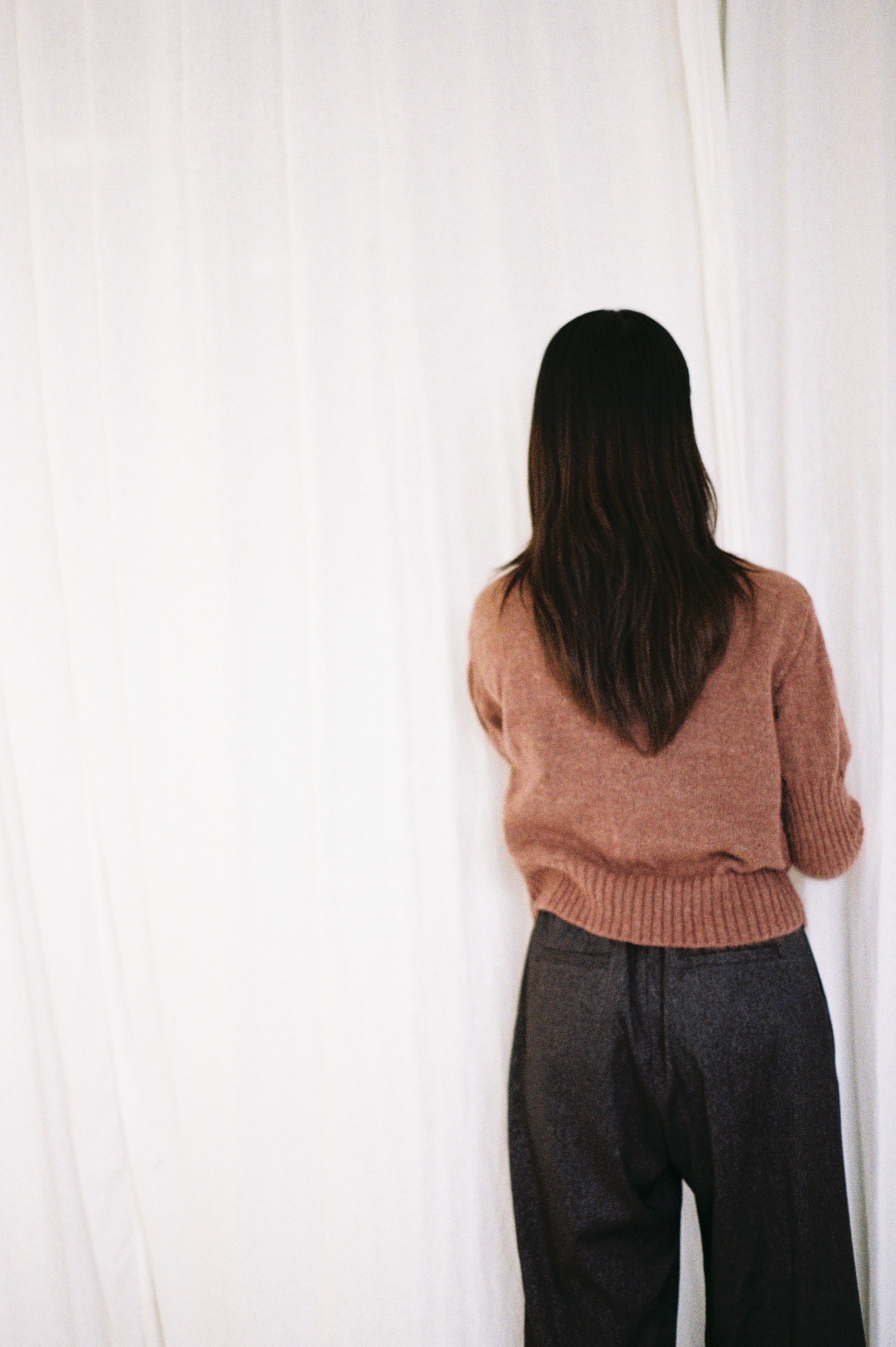 Mila cardigan in cherry brown