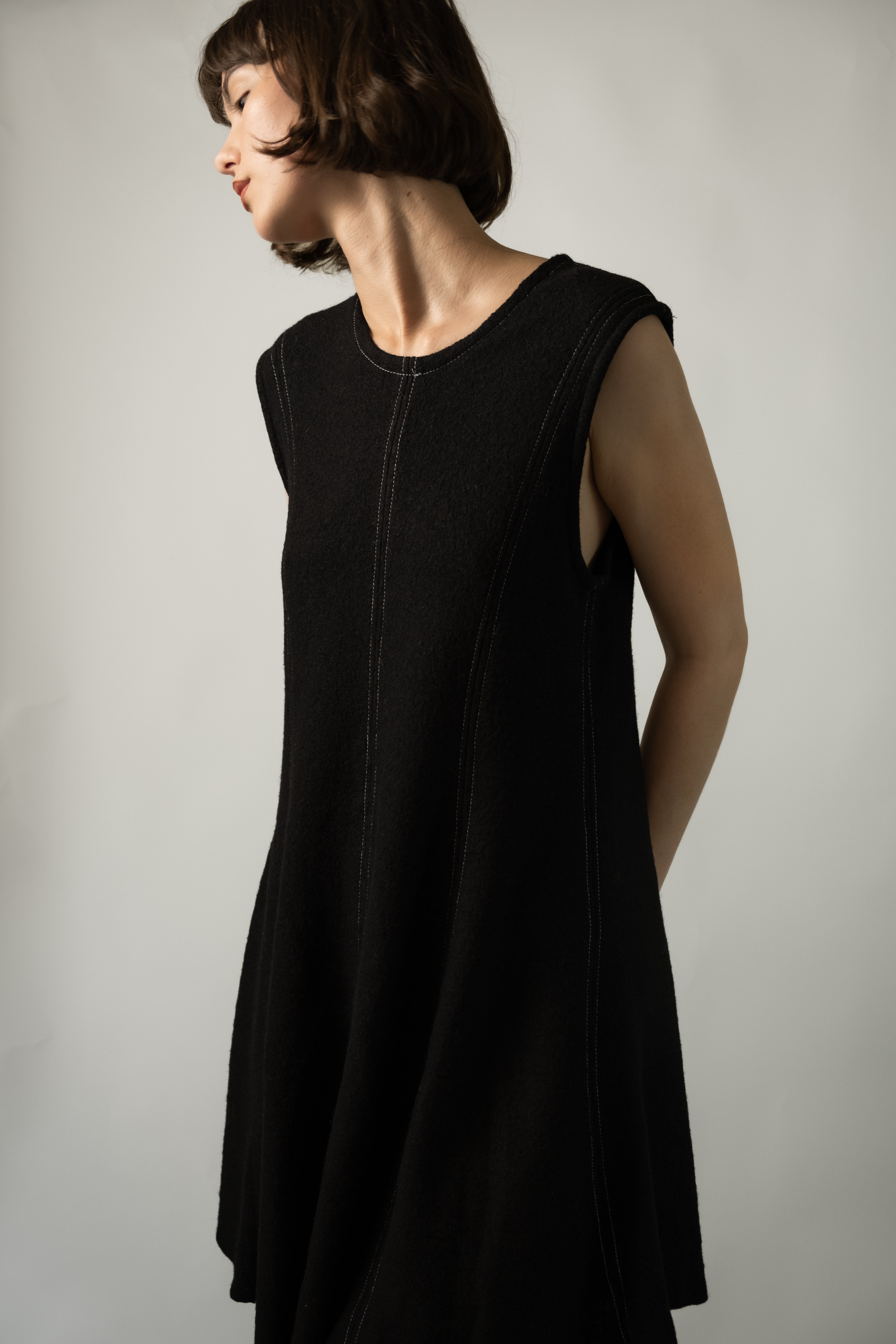 Joni Dress in boiled wool