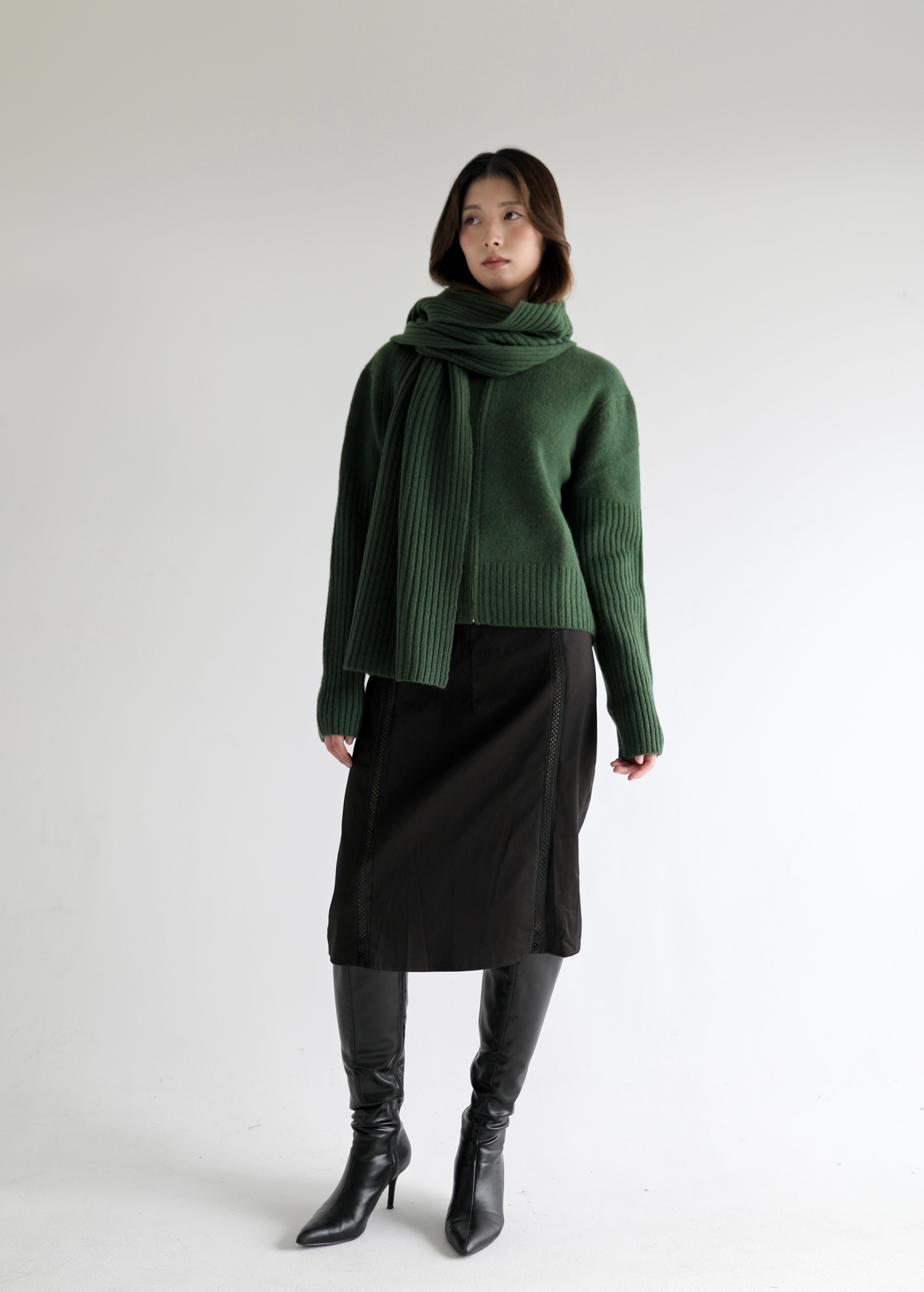 Mila scarf Forest Green