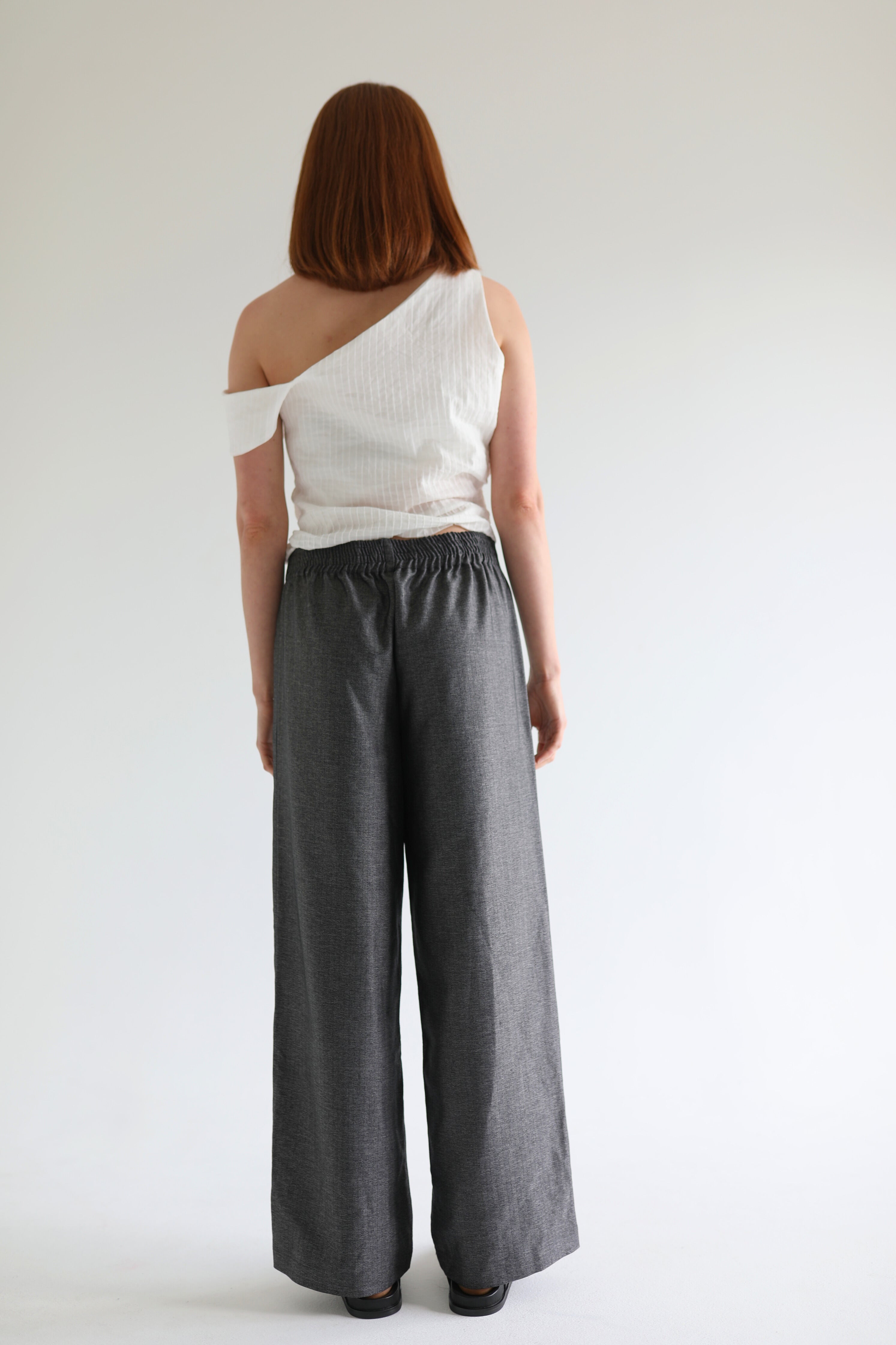 bally pant in herringbone