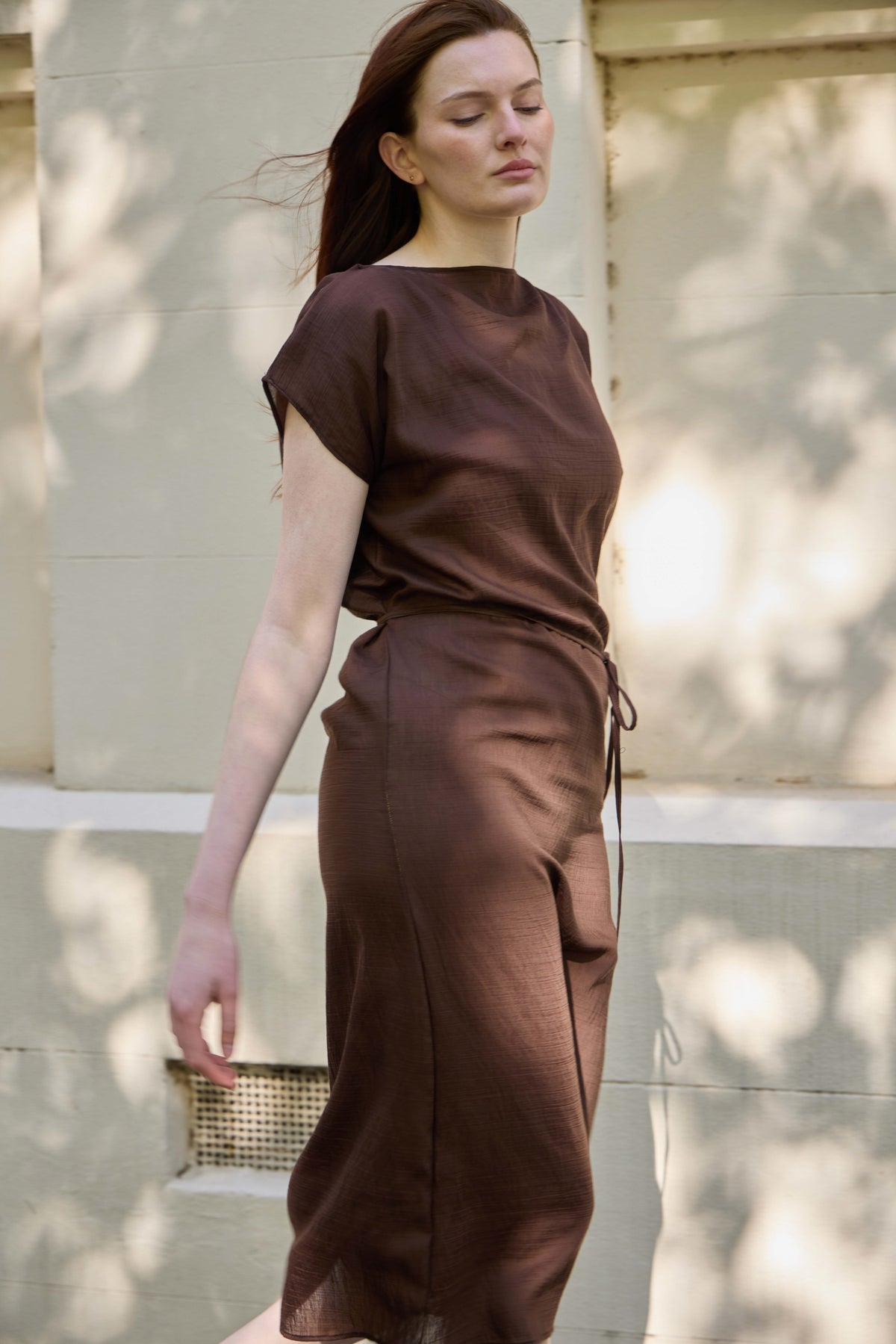 Rema dress in Brown Cotton