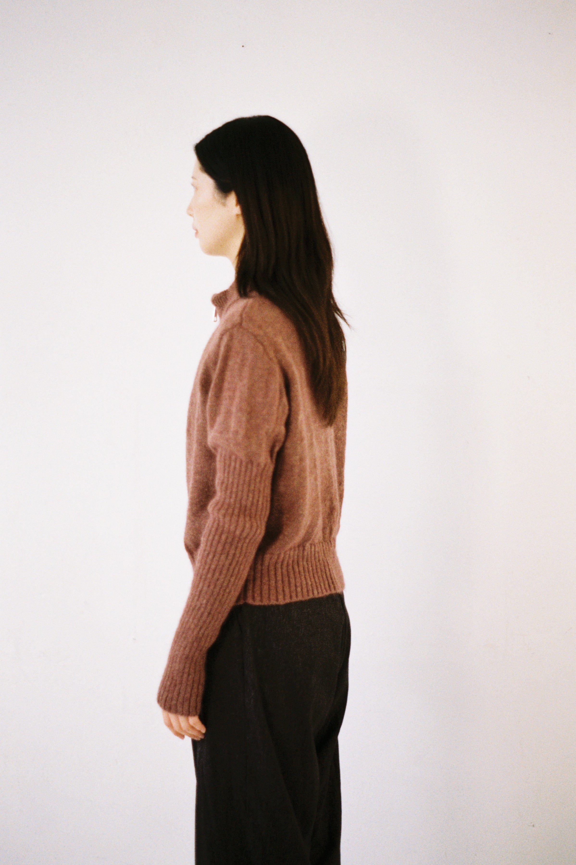 Mila cardigan in cherry brown