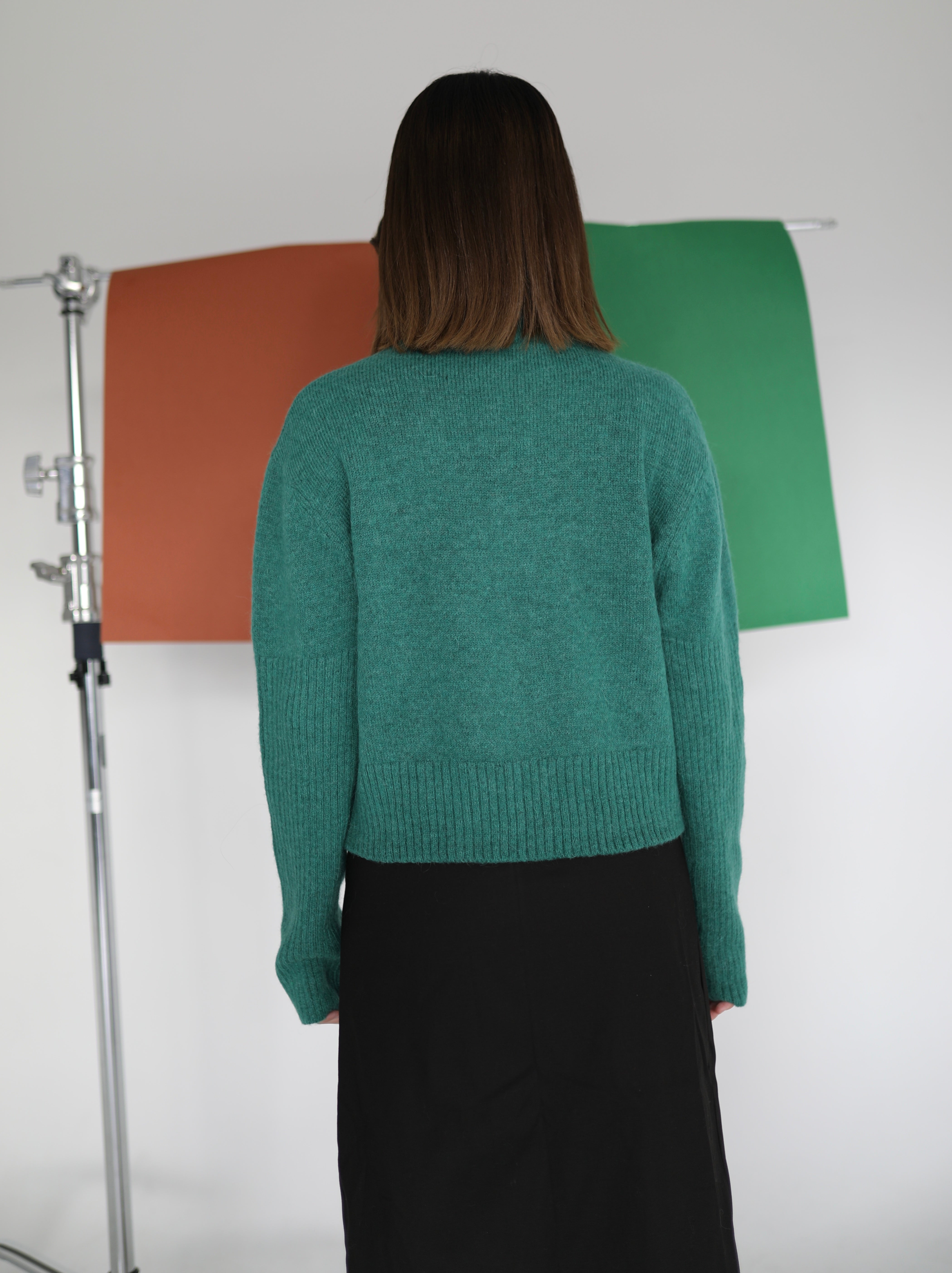 Mila cardigan green | Alpaca blend