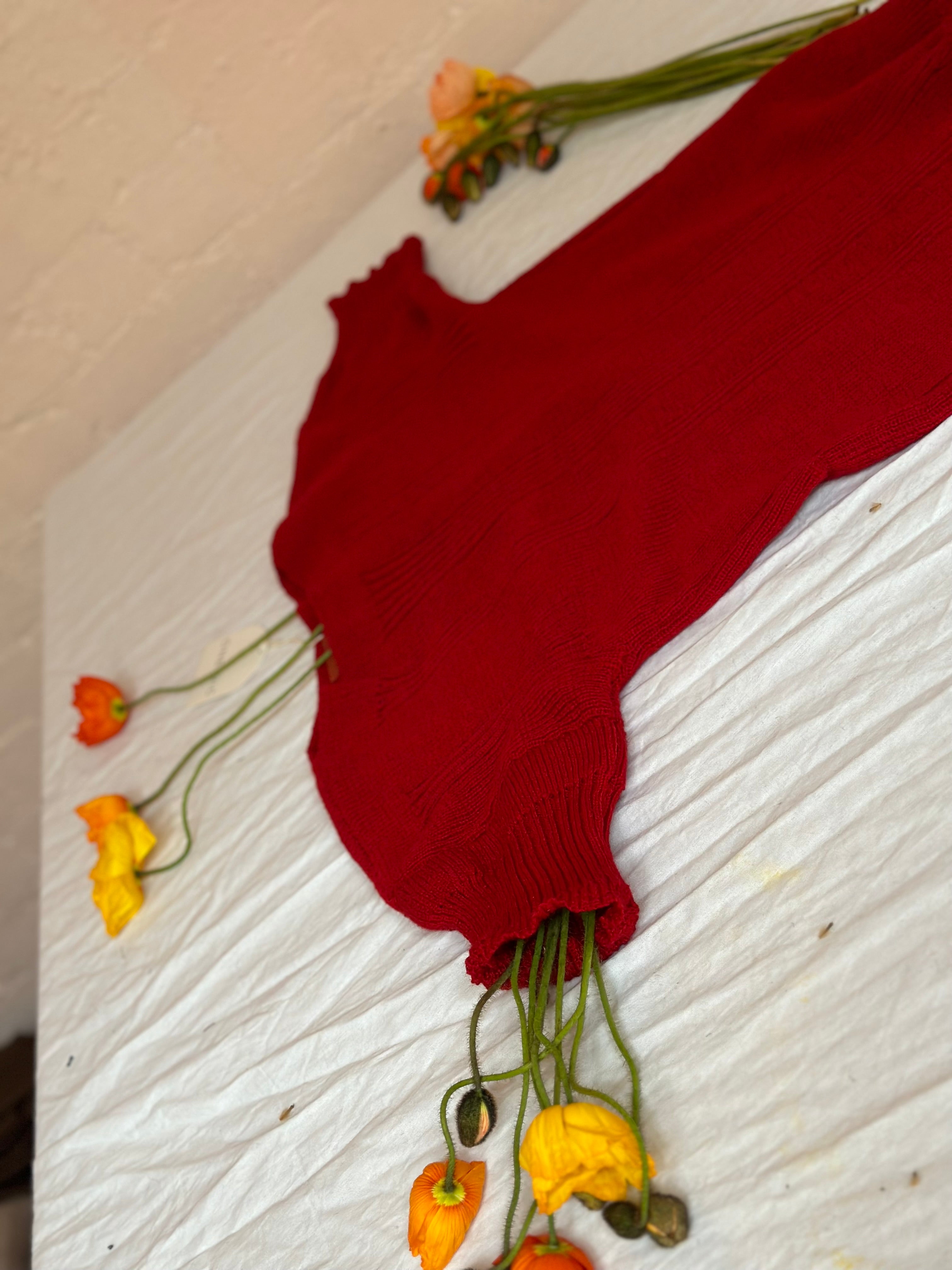 Clay knit top in Rose