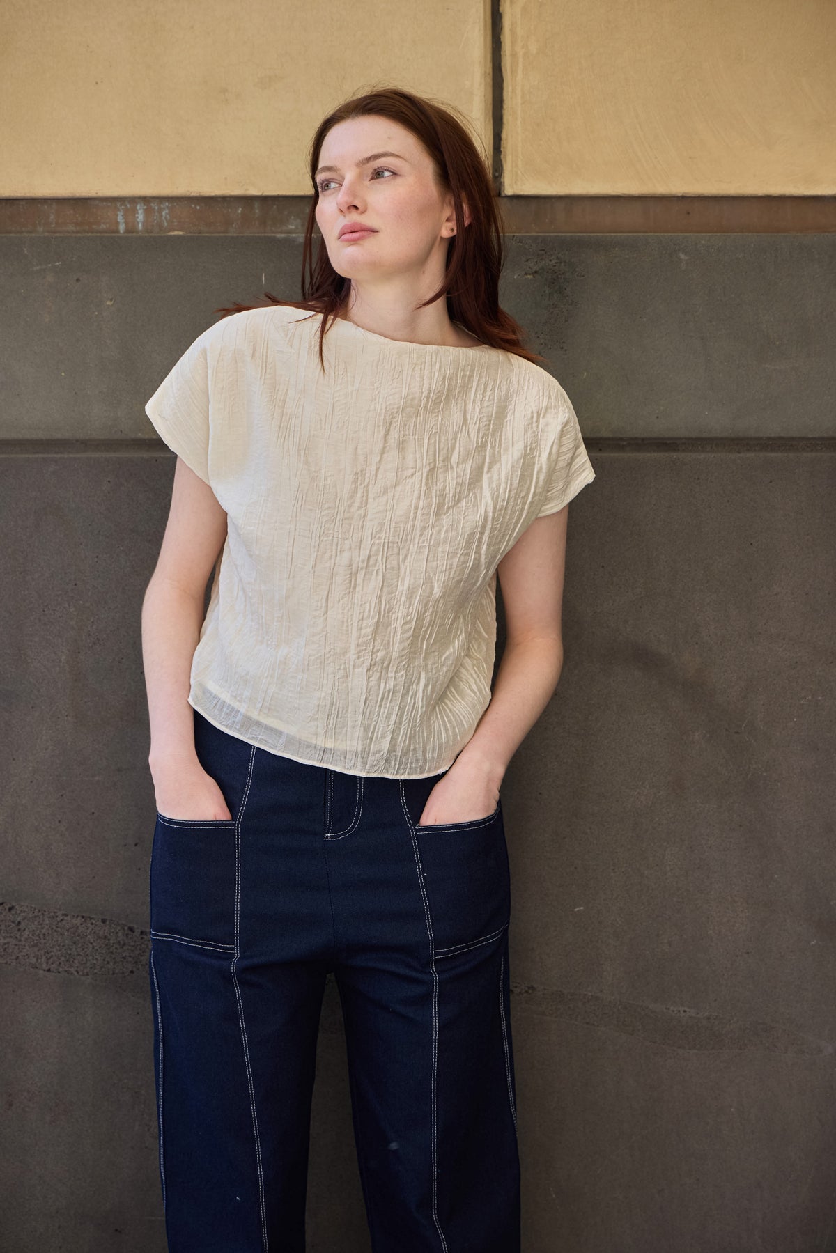 Rema crushed cotton top