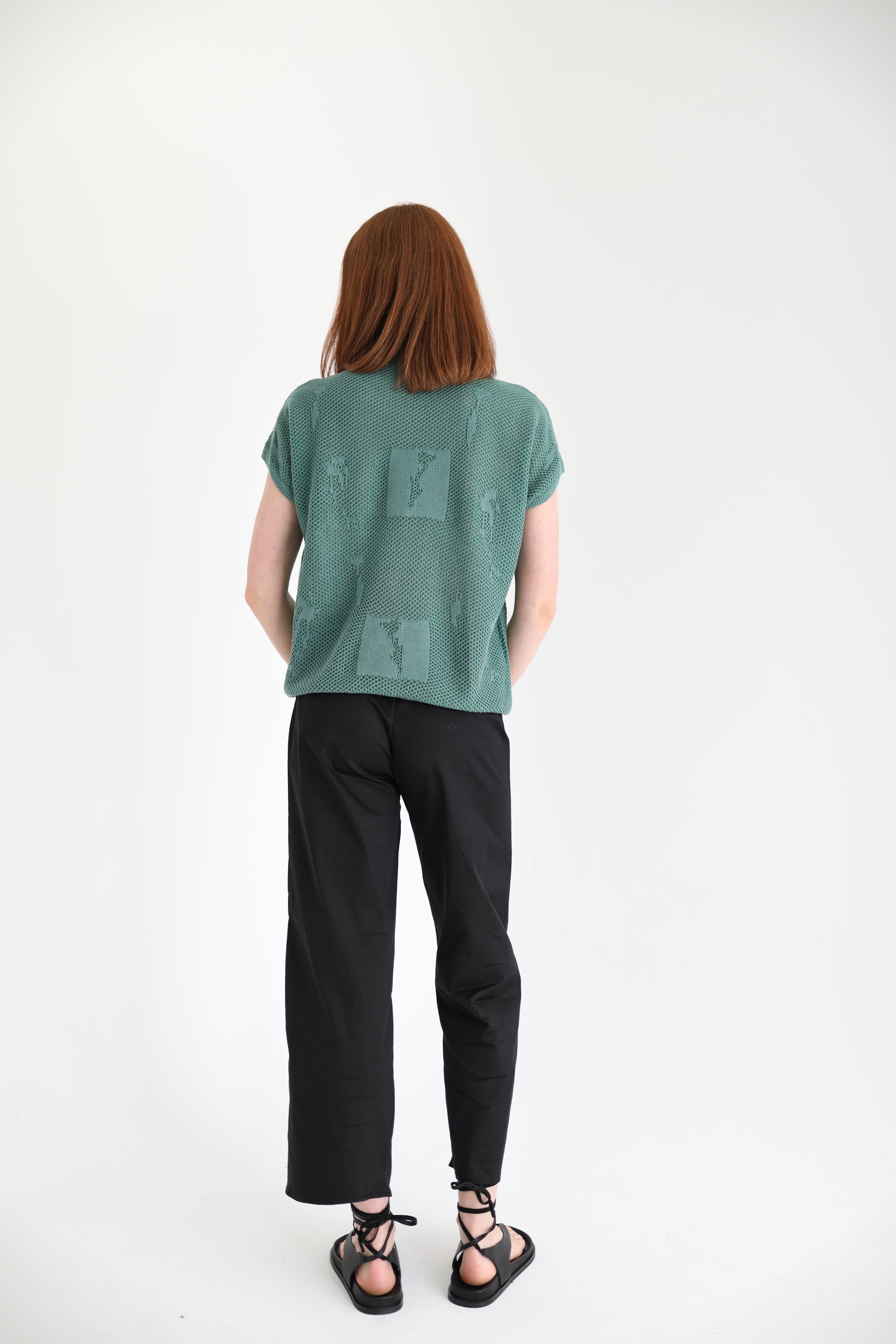 Fauna knit top in green