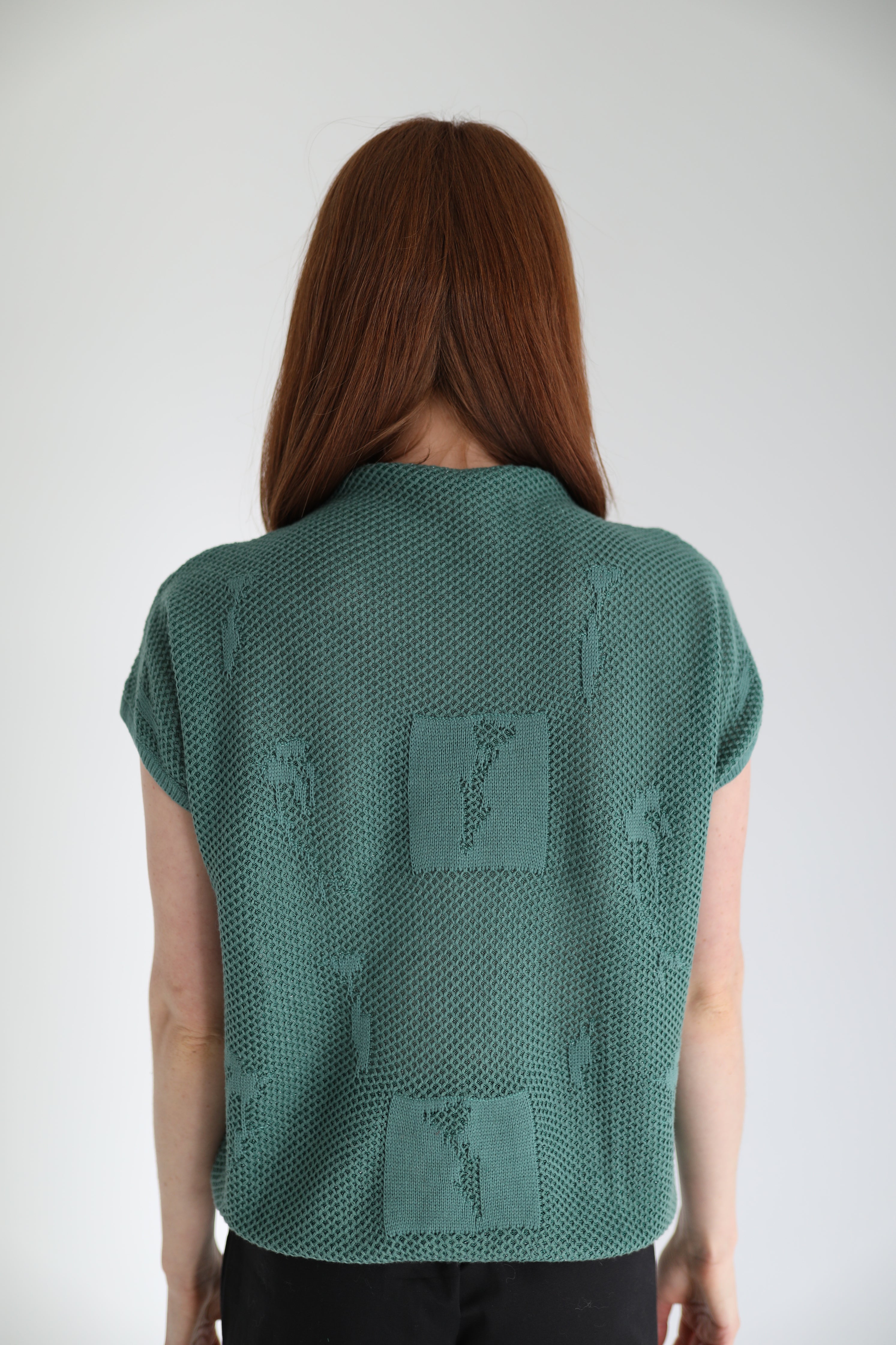 Fauna knit top in green
