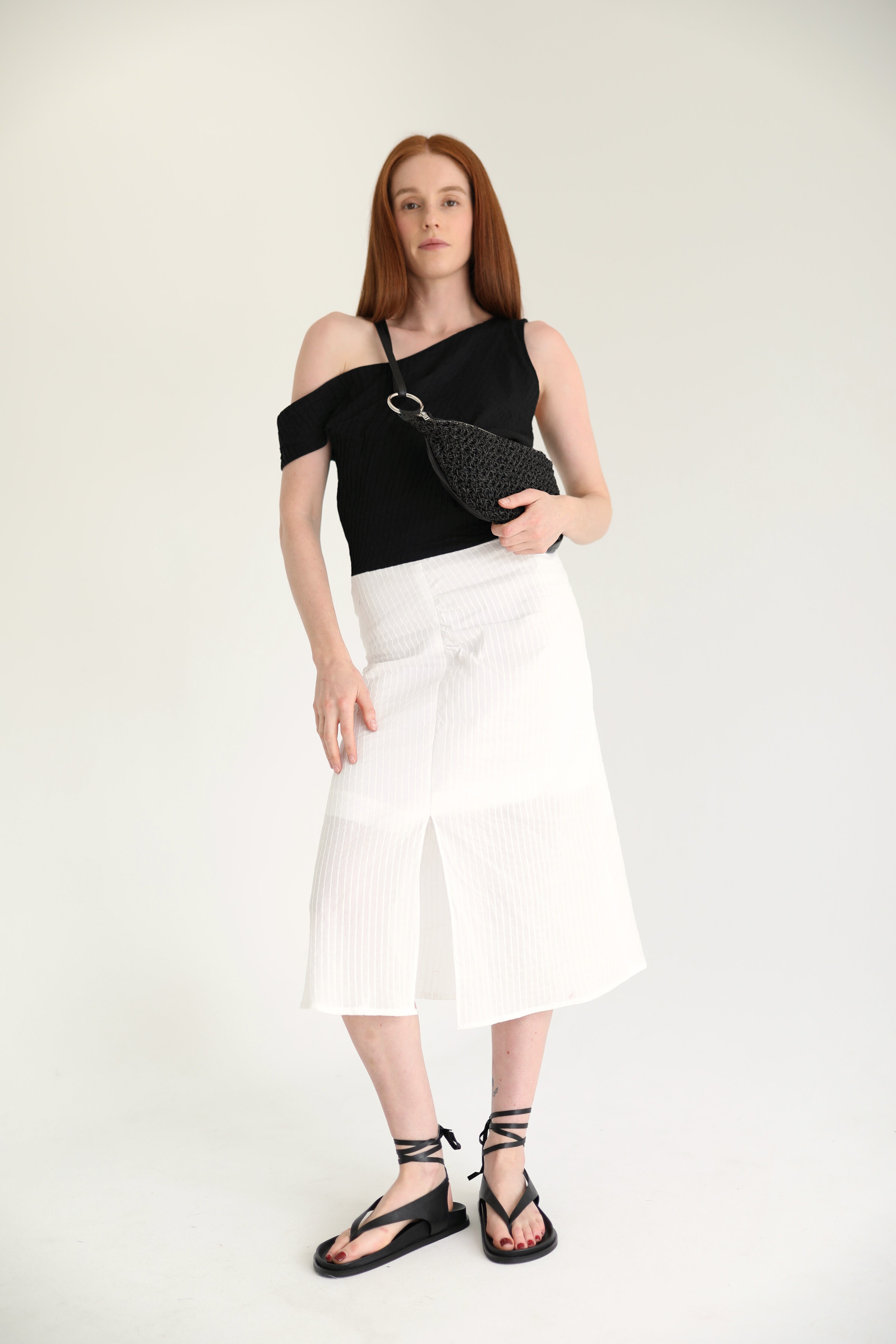 Amare dress in black and white