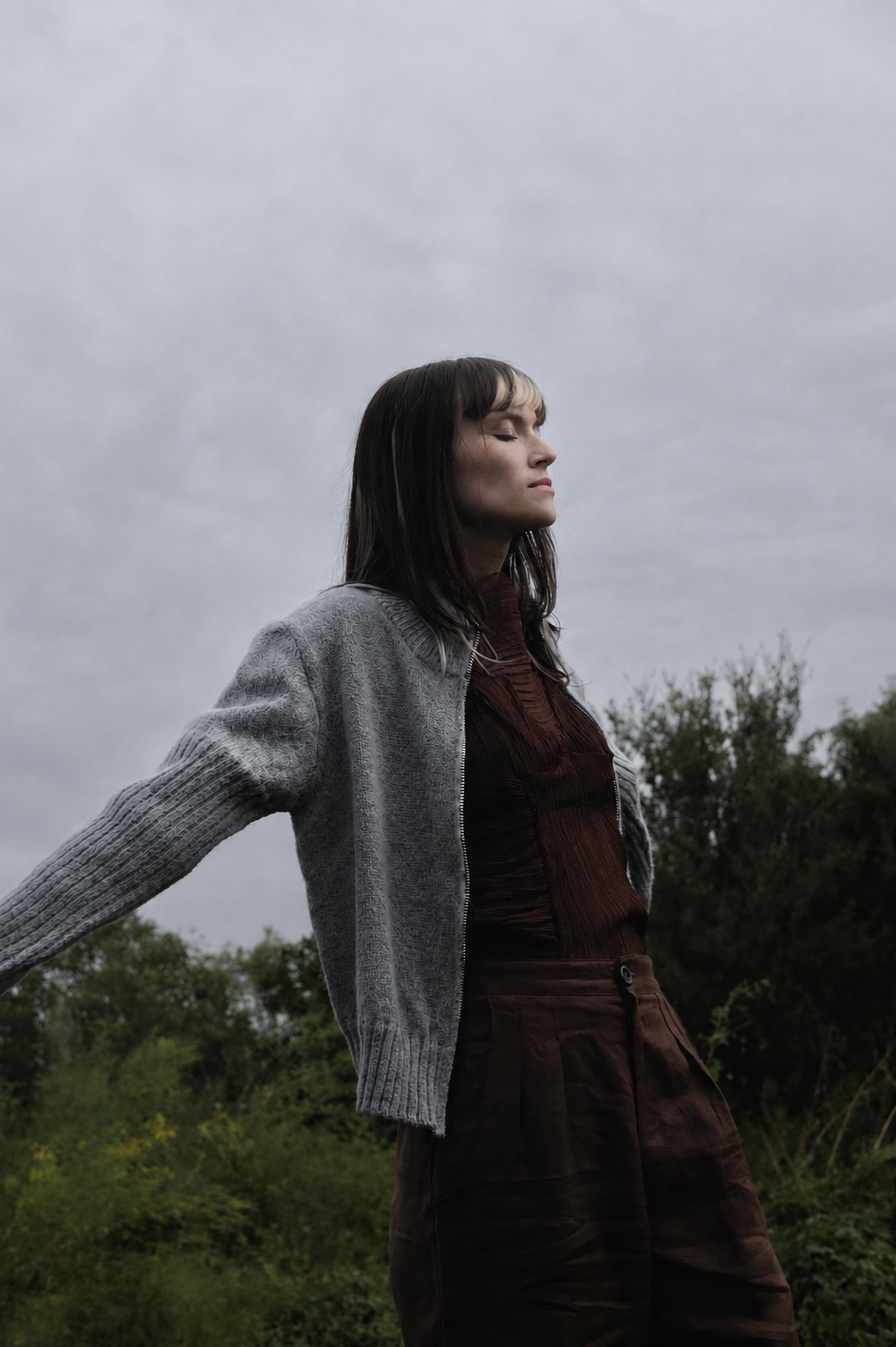 Mila cardigan in Grey