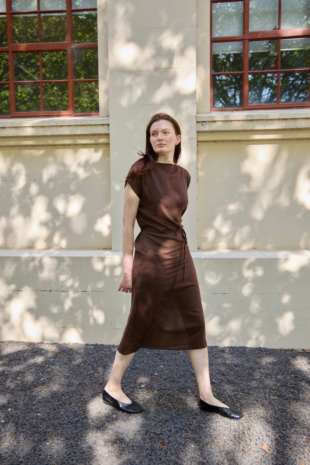 Rema dress in Brown Cotton