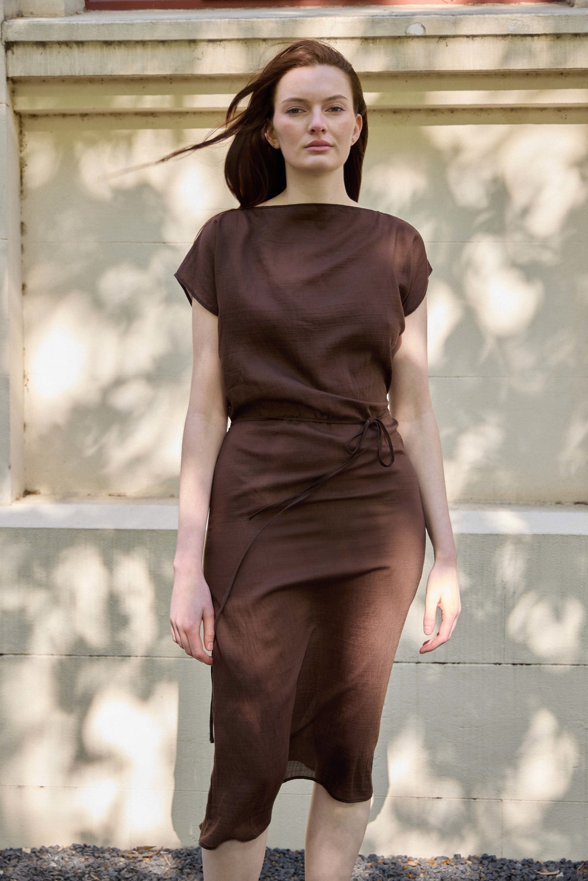 Rema dress in Brown Cotton