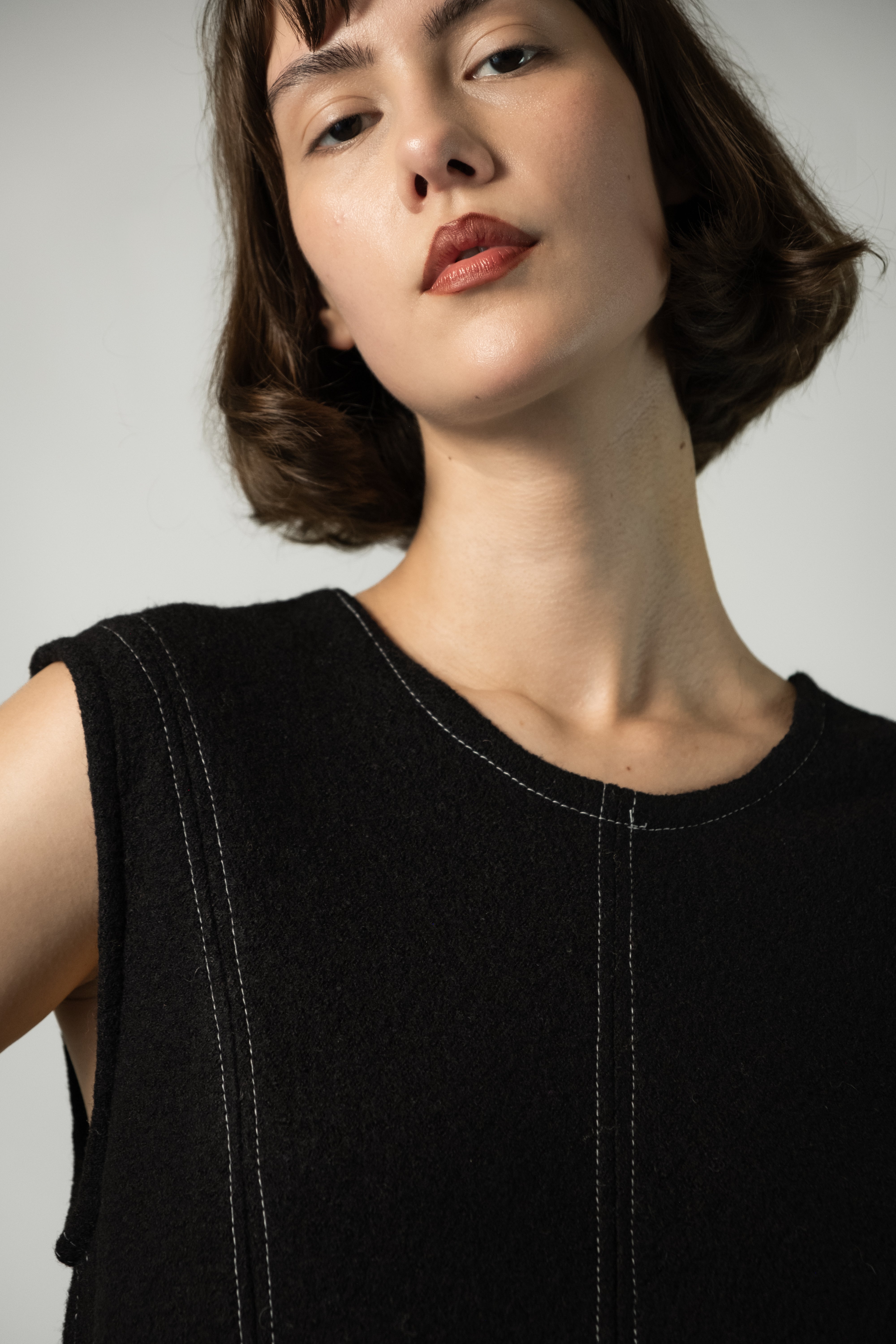 Joni Dress in boiled wool