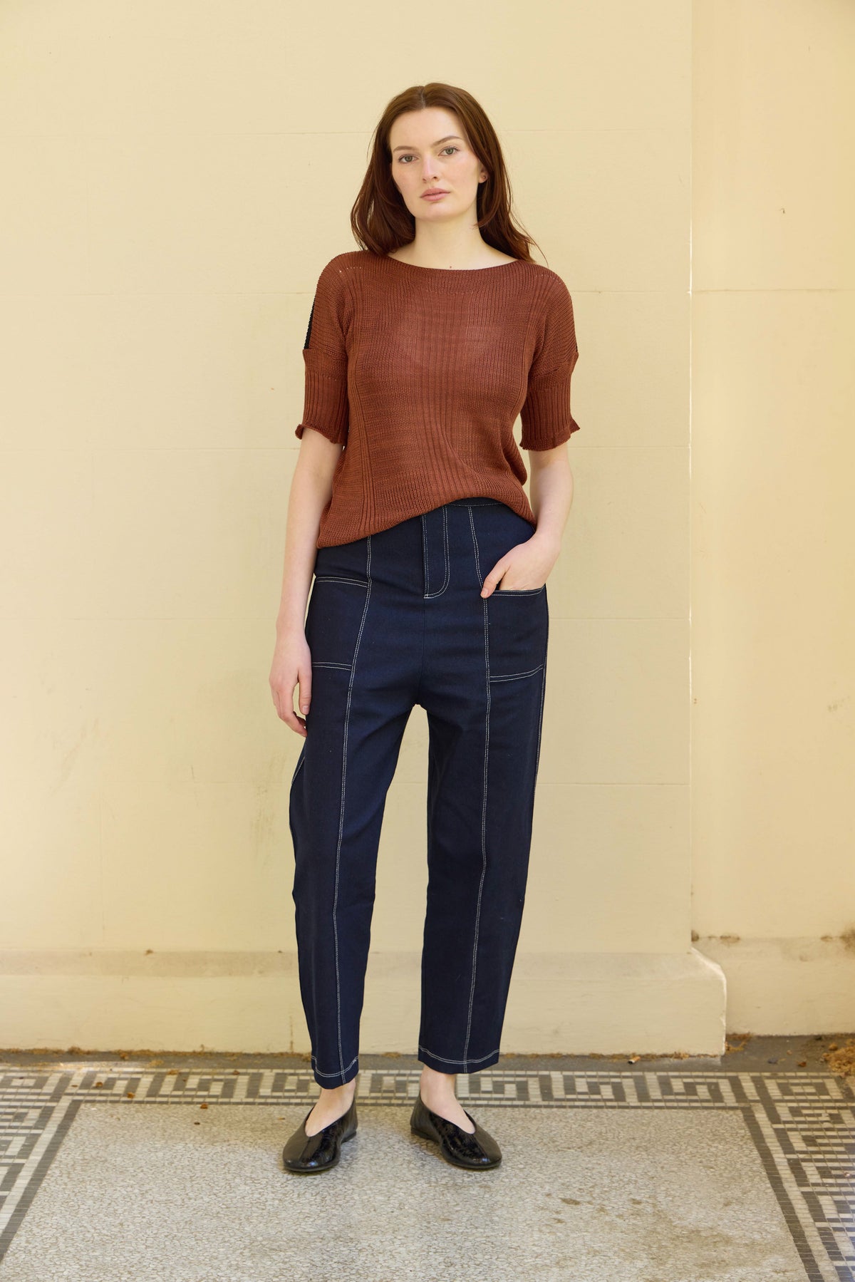 Clay knit top in coco (pre-order)