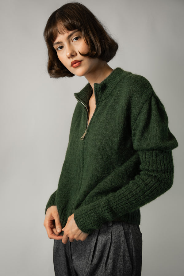 Pre-order Mila cardigan forest green