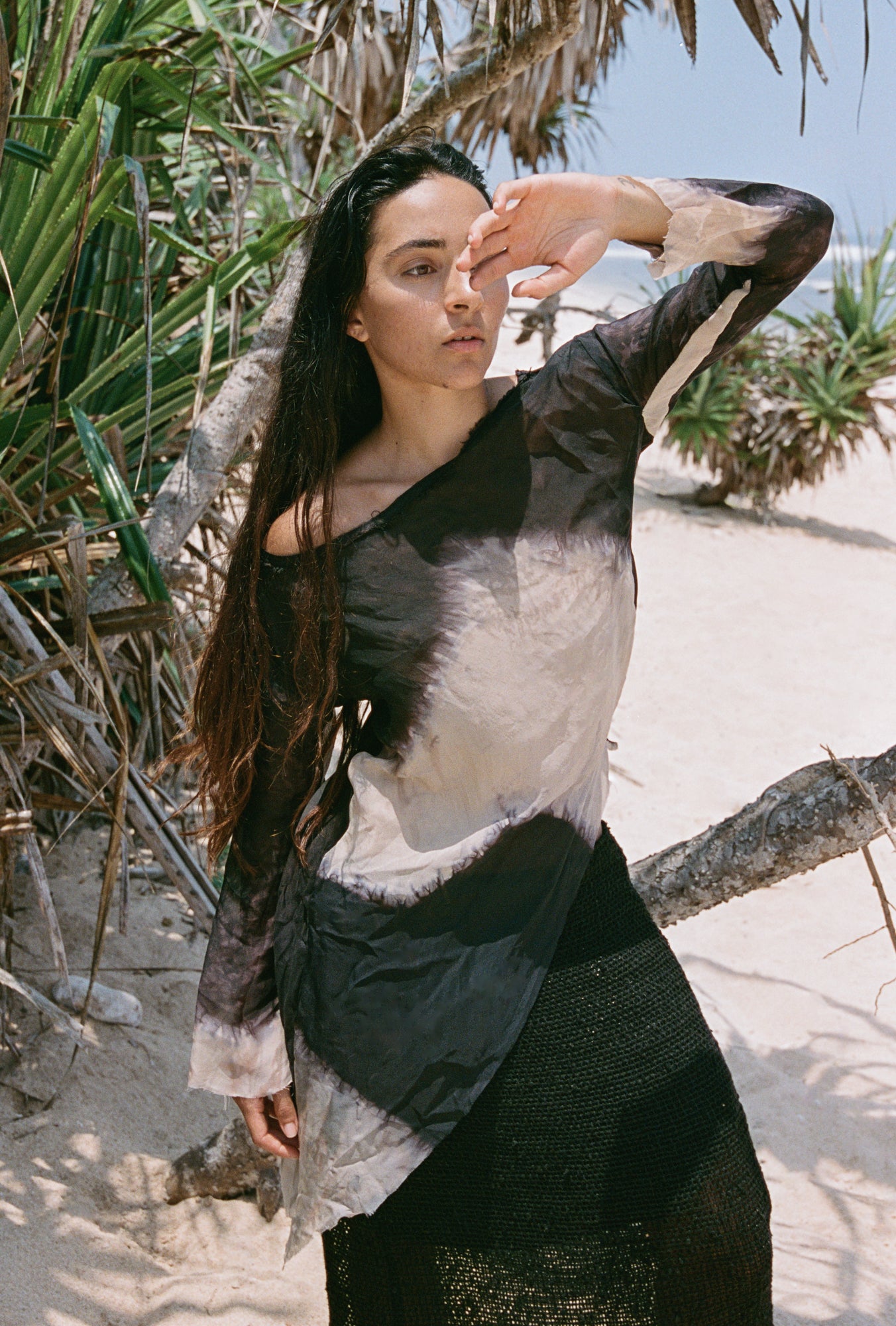 Amber silk blouse
