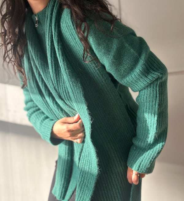 Mila cardigan green | Alpaca blend