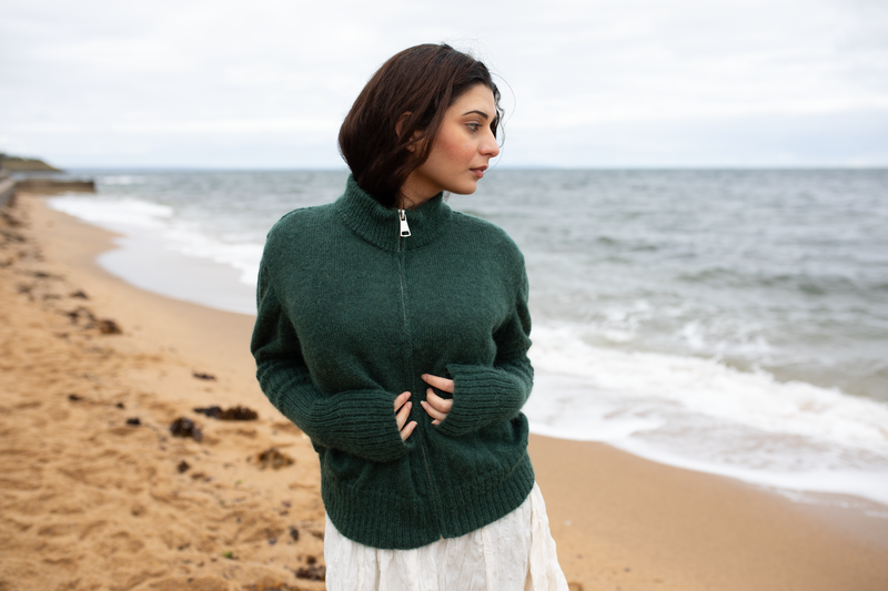Mila cardigan forest green