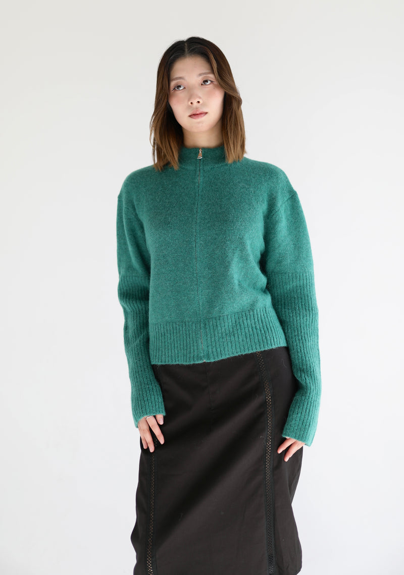 Mila cardigan green | Alpaca blend