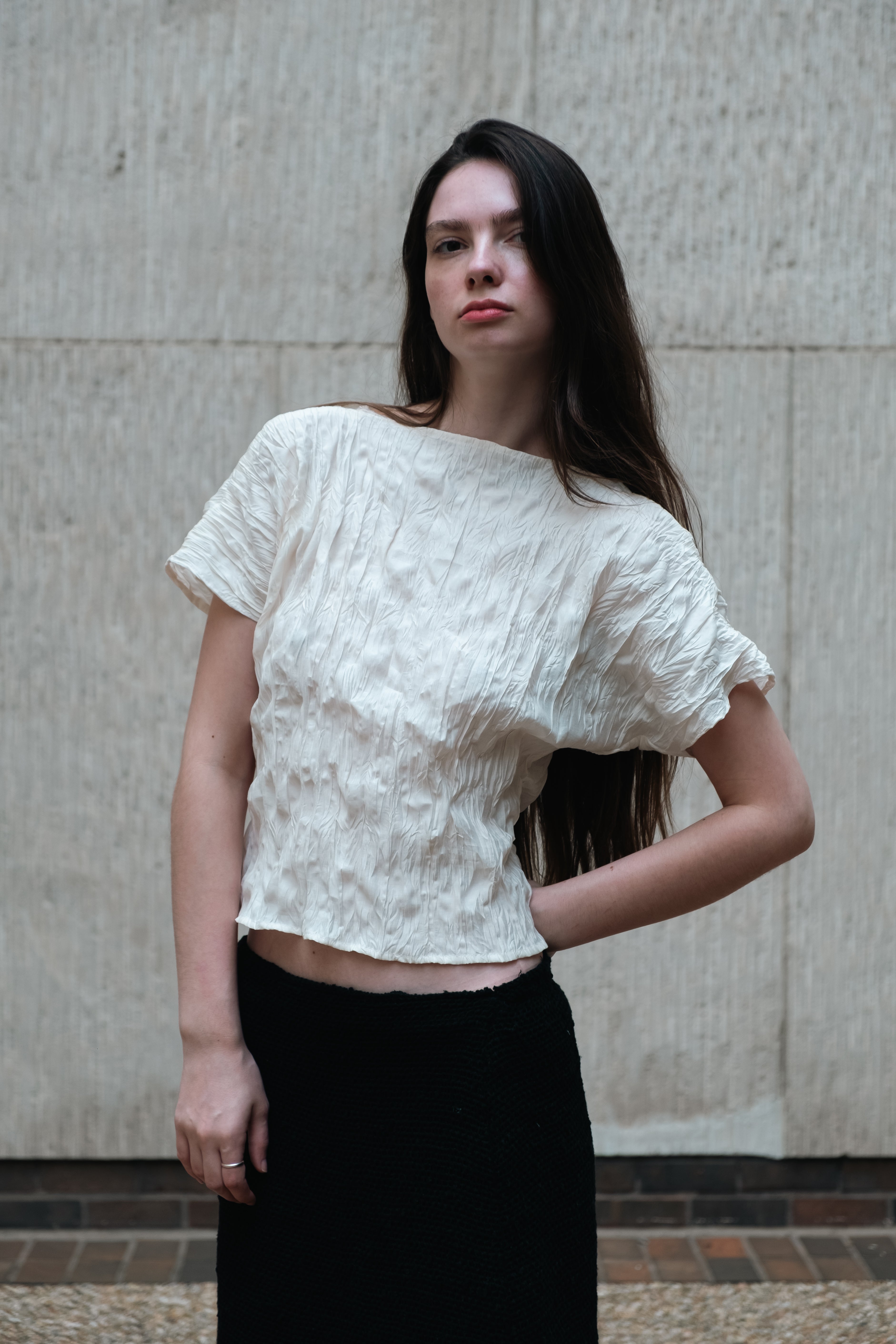 Rema crushed cotton top