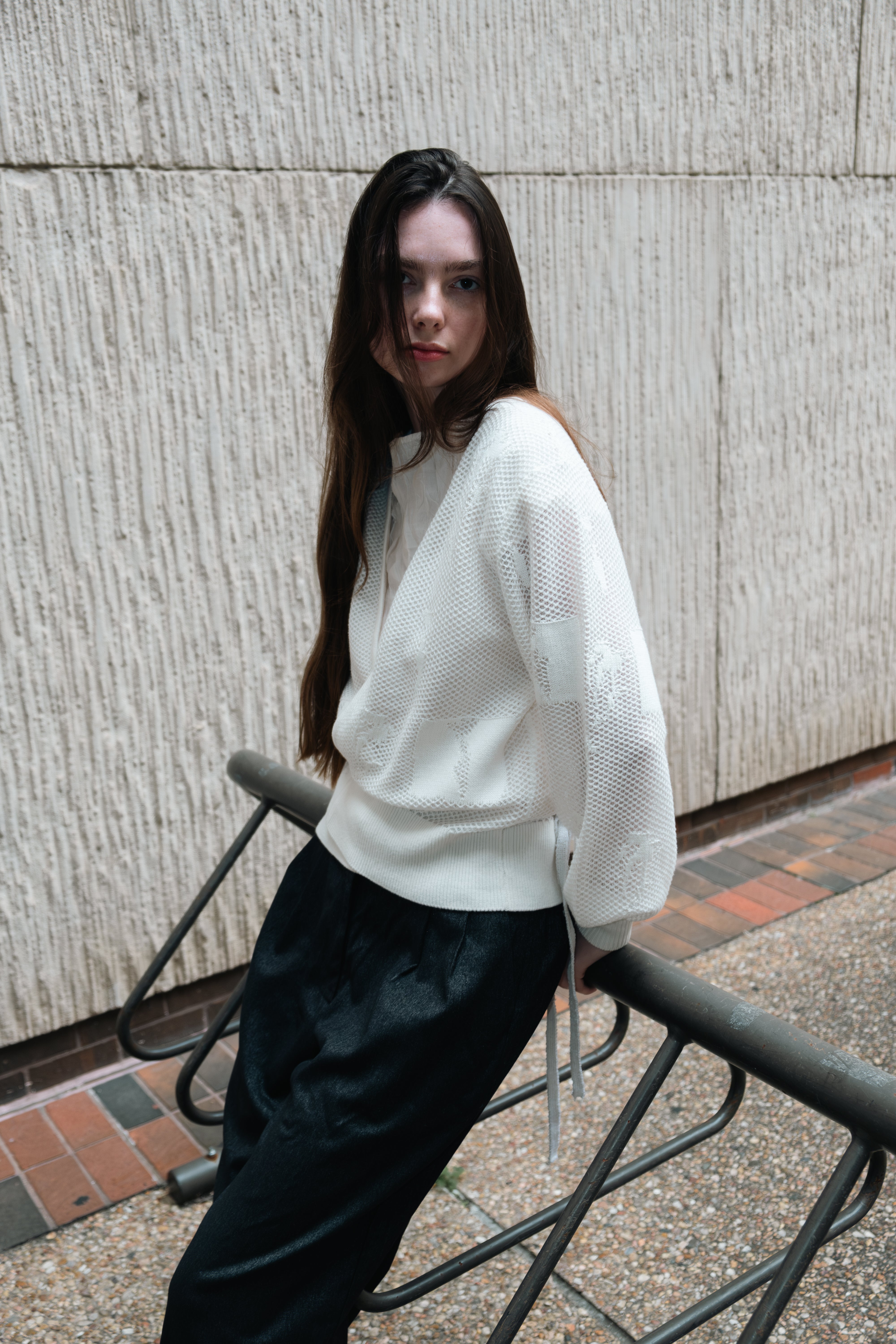 Flora wrap knit top