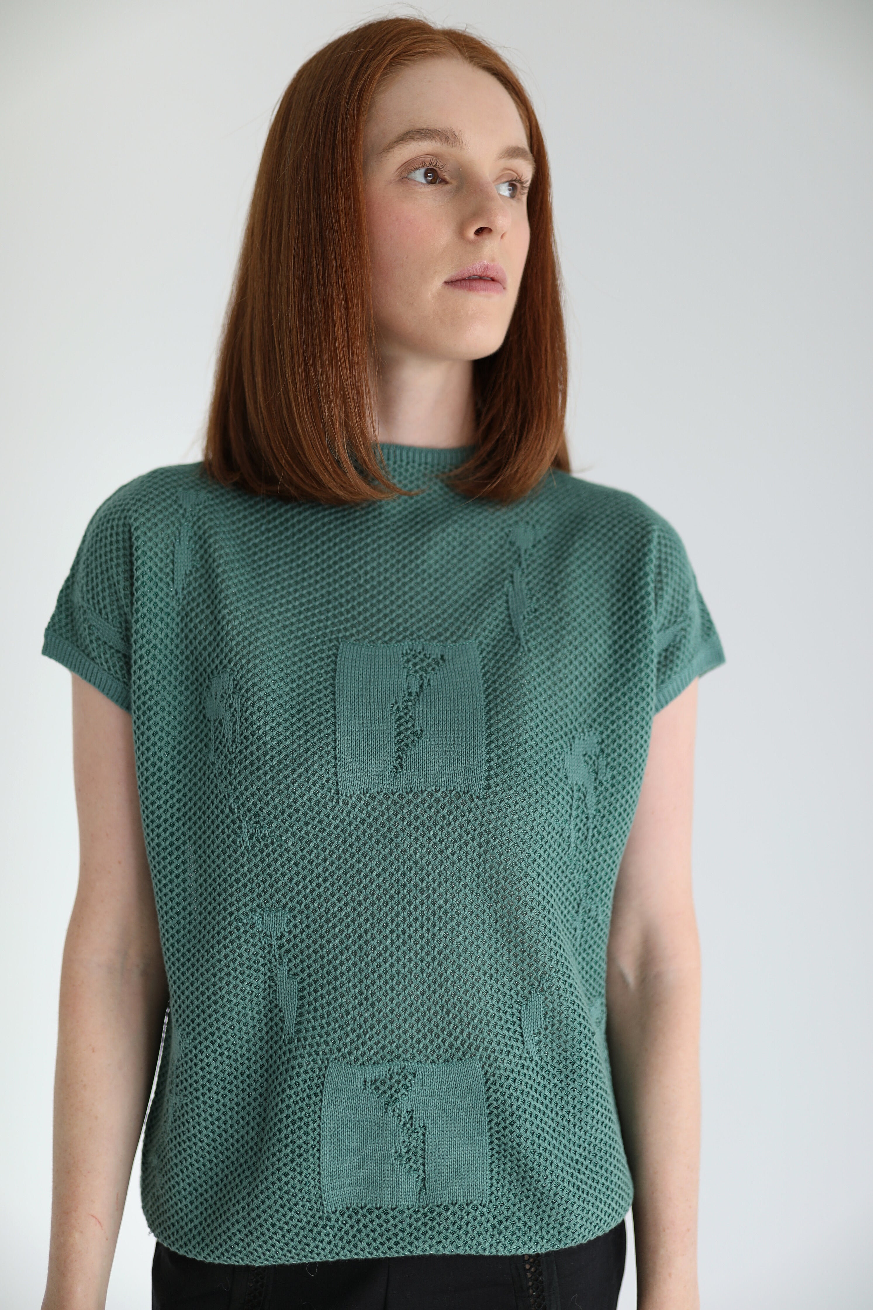 Fauna knit top in green