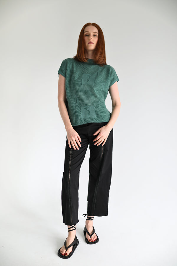 Fauna knit top in green