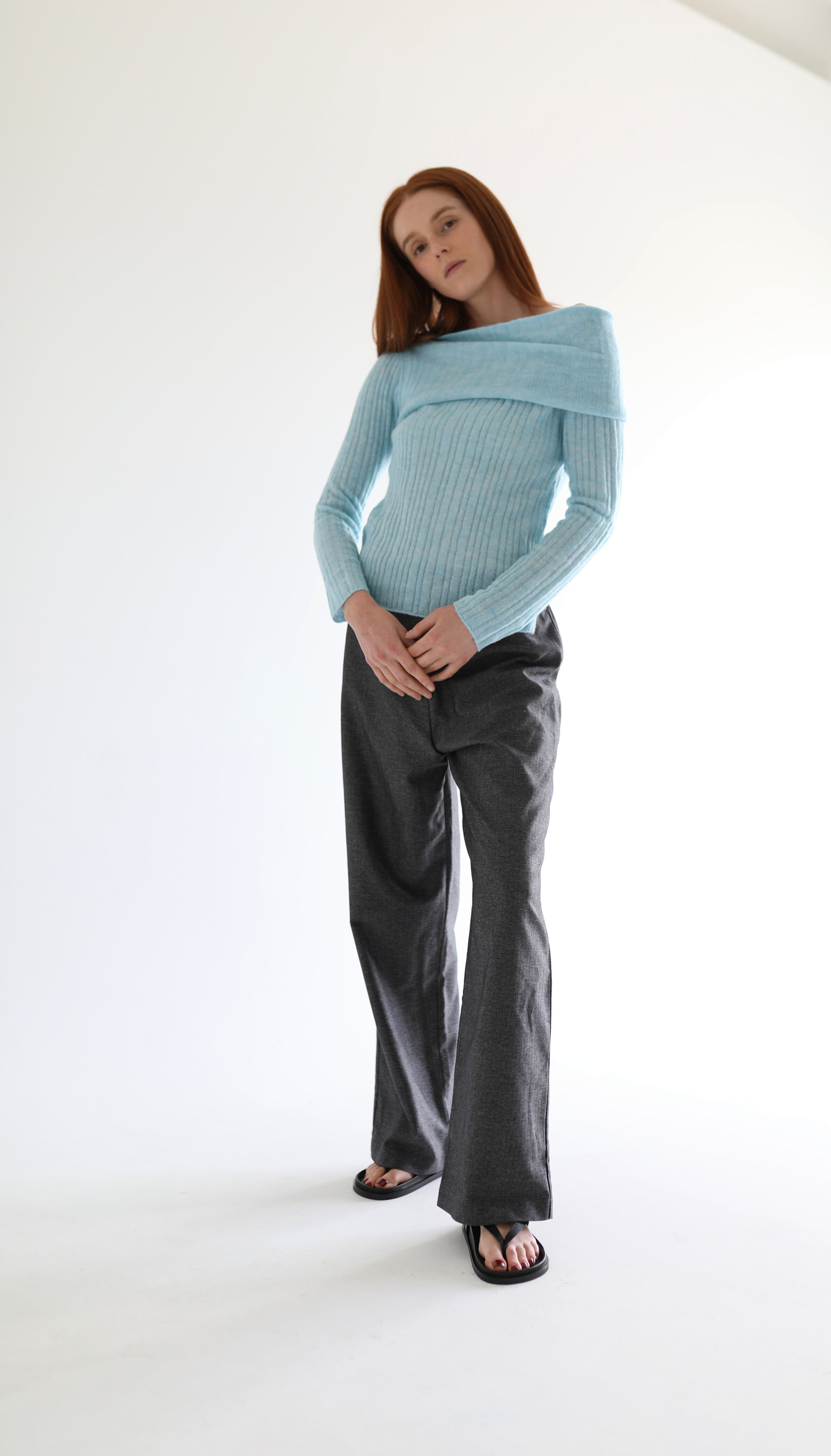 Air Knit Top in baby blue