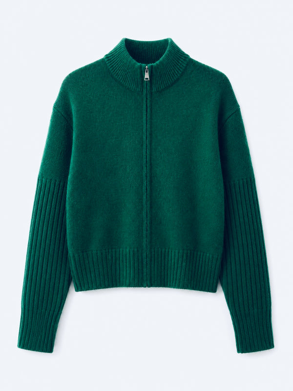 Mila cardigan green | Alpaca blend